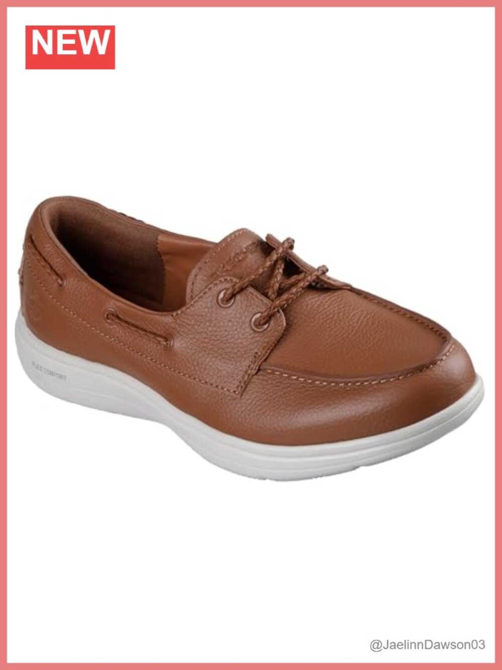 Women's Leather Boat Shoes Pull-On Classic Slip-On Comfort